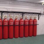 Gas extinguishing system cylinders