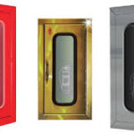 Steel fire extinguisher box