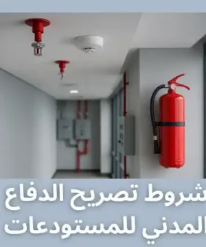 شروط تصريح الدفاع المدني للمستودعات